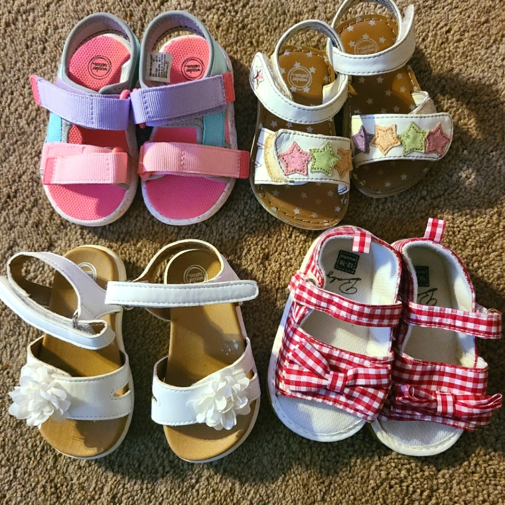 4 pairs toddler sandals